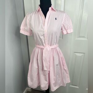 Ralph Lauren Light Pink Striped Kids Dress